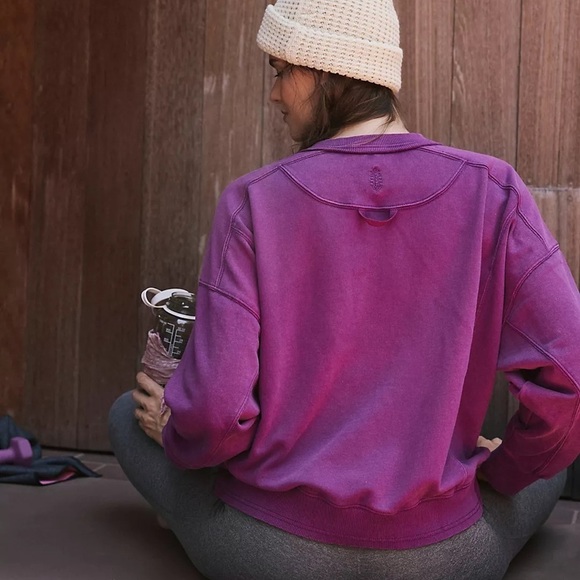 NWT NEW Free People Movement x Hatch intercept pullover in purple - Picture 3 of 6
